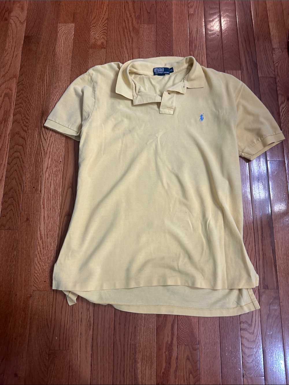 Ralph Lauren Men’s Pale Yellow Polo with Blue Pony
